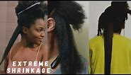 Long Hair Shrinkage | Extreme Shrinkage on 4a/4b/4C Natural Hair | Slayed Hairstyles