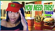 70 Sims 4 FAST FOOD CC MUST HAVES🍟🍔The Sims 4 GREASY GOODS STUFF PACK