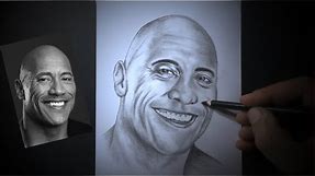portrait drawing for The rock tutorial for beginners step by step