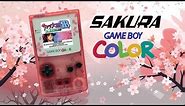 Sakura Clear Cherry Pink Game Boy Color with IPS Screen