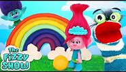 Fizzy Helps Trolls Poppy & Branch Make Craft A Play-Doh Rainbow 🌈 | Fun Videos For Kids