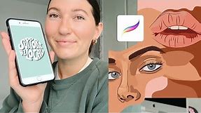 HOW TO USE PROCREATE POCKET: Illustrate on your iPhone - Easy Digital Art Tutorial | Sophie Boyden