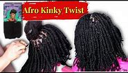 Afro Kinky Bouncy Twist Braids On Natural Hair Using Darling Extension