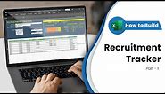 Recruitment Tracker Excel Template - Building Step by Step - Part 1