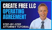 Operating Agreement for LLC (Free Template and Walkthrough)