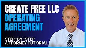Operating Agreement for LLC (Free Template and Walkthrough)