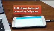 how to tether your Android phone to a router to supply home internet. cellular for home internet