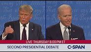 Second 2020 Presidential Debate between Donald Trump and Joe Biden