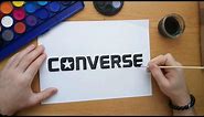 How to draw the Converse logo (Drawing famous logos)