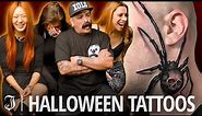 'That's A Friday The Thirteenth Sleeve On Steroids' | Halloween Tattoos | Tattoo Artists React