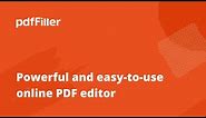 Fill Out PDF Documents and Forms with pdfFiller