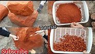 Home made Pure Red dirt texture making Complete tutorial |Red Queen ASMR ❤️