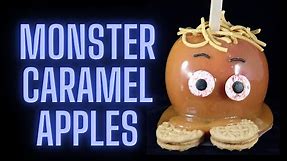 Cute Caramel Apple Monsters for Halloween