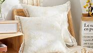 Pearl Bead Lace Throw Pillow Cover
