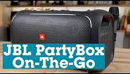 JBL PartyBox On-The-Go Bluetooth speaker with mic and light display | Crutchfield