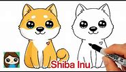 How to Draw a Puppy Dog Easy | Shiba Inu