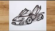 How to Draw a McLaren P1 GTR step by step | Car Drawing