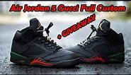 Gucci Air Jordan 5 Full Custom Shoes Tutorial