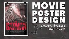 THE BATMAN 2021 MOVIE POSTER DESIGN // making movie poster artwork in Photoshop 2020