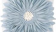 3D Sunflower Handmade Throw Pillow Covers Floral Pillowcases Decorative Pillow Shams Home Couch Bed Living Room Decor 18x18 Inch Blue