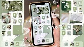 customize your iphone 🕊️ iOS15 (green theme) 🌿 | how to have an aesthetic phone