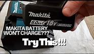 Faulty Makita Battery diagnosis