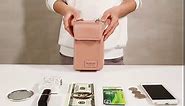 Valentoria Womens Crossbody Bag Cell phone Wallet Small Shoulder Purse Leather Card Handbag Burgundy
