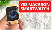 Y68 MACARON SMARTWATCH UNBOXING AND INITIAL REVIEW | ENGLISH
