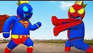 Rainbow Friends 2 | Blue Spider-Man : Let's Go Back To BLUE! | 2D 3D Animation IRL
