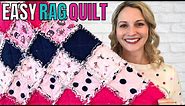 HOW TO MAKE A RAG QUILT FOR BEGINNERS (Step by Step Sewing Tutorial) Beginner Sewing Project