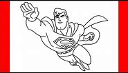 How To Draw Superman - Step By Step Drawing