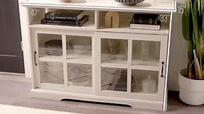 Walker Edison Furniture Company 52 in. Modern Fireplace TV Stand - White HD52FP18AVWH