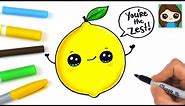 How to Draw a Lemon 🍋 Cute Fruit Pun Art