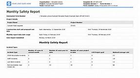 Monthly Safety Report template (Better format than word or excel)