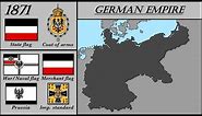 Prussia/Germany History with Map and Flags.