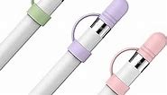 AHASTYLE Silicone Cap for Apple Pencil 1st Generation 3 Pack Anti-Lost Apple Pencil Cap Cover Accessories Replacement Cap Compatible with Apple Pencil 1st Gen (Pink, Purple, Green)