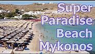 Super Paradise Beach on Mykonos, Greece