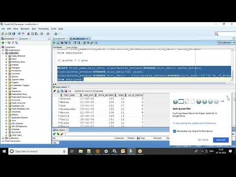 ORACLE SQL Tutorial to get Years of Experience