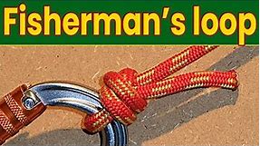 How to tie the fishermans loop to attach a carabiner to a climbing line