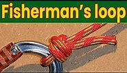 How to tie the fishermans loop to attach a carabiner to a climbing line