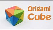 How to Fold an Origami 3D Cube - DIY Paper Cube Instructions
