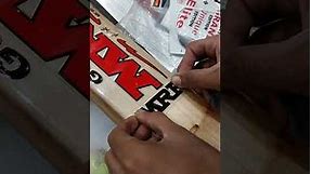 Stickers on MRF Bat Like indian do | How to Apply bat sticker on English willow bat
