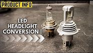 Motorcycle LED Headlight Conversion - Install and Test!