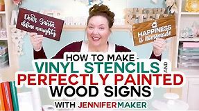 How to Perfectly Paint Wood Signs with Make Vinyl Stencils Made on Your Cricut