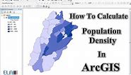 Thematic Map | How to calculate population density in ArcGIS | GIS Map