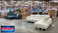 COSTCO FURNITURE SOFAS COUCHES ARMCHAIRS CONSOLE TABLES SHOP WITH ME SHOPPING STORE WALK THROUGH