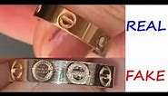 Cartier love ring real vs fake. how to spot fake Cartier gold ring