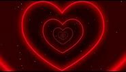 Free Neon Red Lights Love Heart Tunnel Tik Tok Trend Background Loop 1 hour 4k 60fps