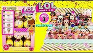 LOL SURPRISE Series 3 FULL COLLECTION With Cupcake JR + Full Case of LOL LITTLE SISTERS Unboxing