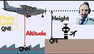 QNH, QFE and QNE - [Altitude, Height and Flight Levels explained]